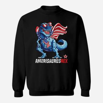 Dinosaur 4Th Of July T Shirt Kids Boys Men Amerisaurus T Rex Sweatshirt | Crazezy
