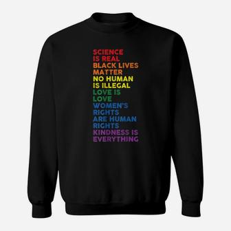 Distressed Science Is Real Black Lives Matter LGBT Pride Sweatshirt | Crazezy DE