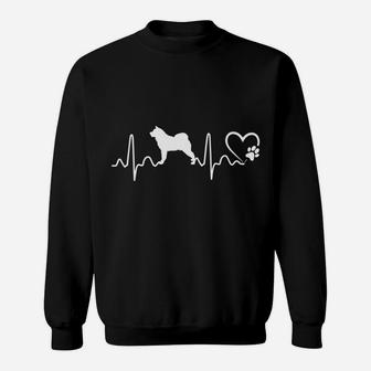 Dogs 365 Heartbeat Akita Dog Animal Rescue Lifeline Sweatshirt | Crazezy
