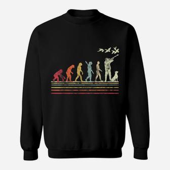 Duck Hunting Evolution Retro Style Gift For Duck Hunters Sweatshirt | Crazezy AU