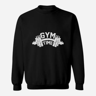 Dumbbell Gym Time For Body Fitting Lovers Sweat Shirt | Crazezy DE