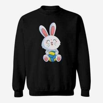 Easter Bunny Volleyball Ball Easter Day For Kids Sweatshirt | Crazezy UK
