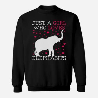 Elephants Elephant Tshirt Just A Girl Who Loves Tee Sweatshirt | Crazezy