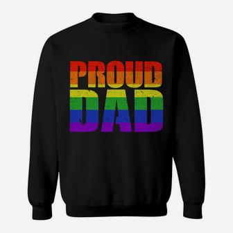 Equality Lgbtq Pride Month Dad Rainbow Flag Lgbt Sweatshirt Sweatshirt | Crazezy