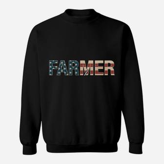 Farmers Wife Americana Country Flag Girls Farming Gifts Sweatshirt Sweatshirt | Crazezy UK