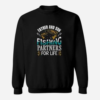 Father And Son Fishing Partners For Life Father Gift Sweatshirt | Crazezy