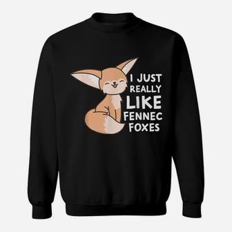 Fennec Fox I Just Really Like Fennec Foxes Sweatshirt | Crazezy