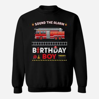 Fire Truck Birthday Boy Future Firefighter B-Day Party Gift Sweatshirt | Crazezy DE