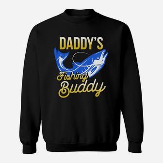 Fitted Daddy's Fishing Buddy Shirt Kids Fishing Nature Sweatshirt | Crazezy UK