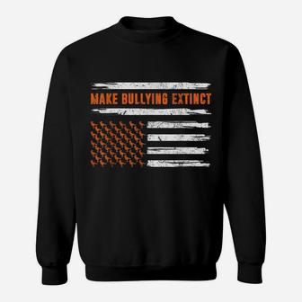 Flag Unity Day Trex Dinosaur Make Bullying Extinct Orange Sweatshirt | Crazezy CA