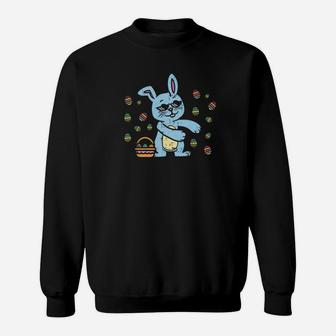 Flossing Easter Bunny Floss Dance Cool Thug Rabbit Boy Girl Premium Sweatshirt | Crazezy