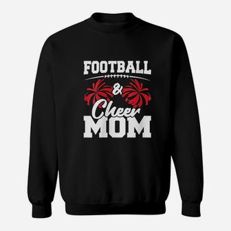 Football And Cheer Mom High School Sports Cheerleading Sweatshirt | Crazezy AU