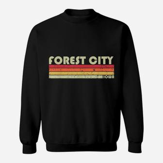 FOREST CITY IA IOWA Funny City Home Roots Gift Retro 70S 80S Sweatshirt | Crazezy
