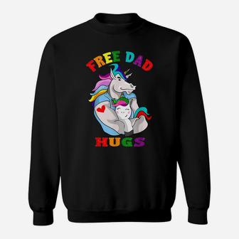 Free Dad Hugs Lgbt Gay Pride Sweatshirt | Crazezy AU