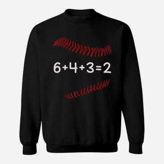 Funny Baseball Gift 643 2 Baseball Double Play Sweatshirt | Crazezy