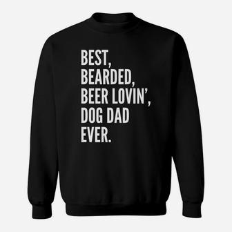 Funny Bearded Dad | Beer Lover Dog Owner Gift Tee Sweatshirt | Crazezy