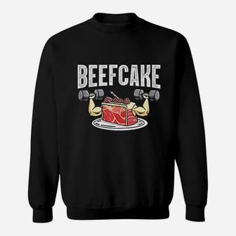 Funny Beefcake Gym Workout Apparel Fitness Workout Sweatshirt | Crazezy