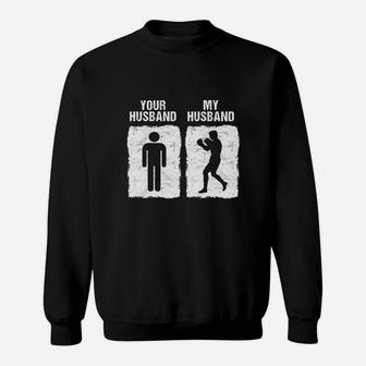 Funny Boxing My Husband Your Husband Wife Bride Boxer Sweatshirt | Crazezy UK
