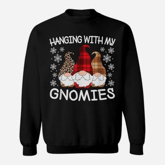 Funny Christmas Gnome Hanging With My Gnomies Xmas Men Women Sweatshirt | Crazezy