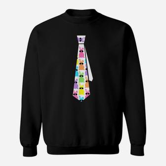 Funny Cute Easter Bunny Necktie Gift T Shirt For Boys Dad Sweatshirt | Crazezy
