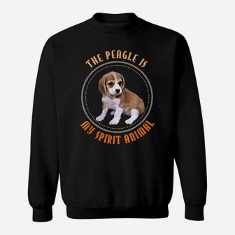 Funny Cute "Peagle Is My Spirit Animal" Picture Quote Tshirt Sweatshirt | Crazezy DE