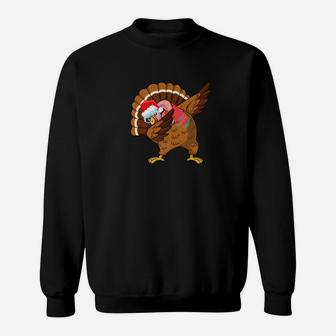 Funny Dabbing Turkey Thanksgiving Dab Dance Sweatshirt | Crazezy