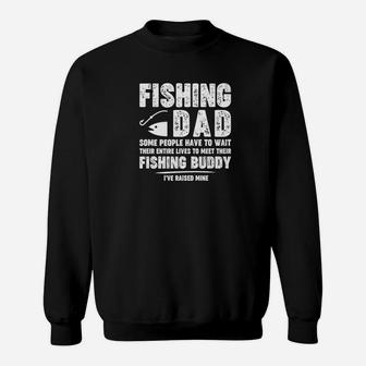 Funny Fishing Dad Shirt Father Kid Matching Fathers Day Gift Premium Sweatshirt | Crazezy