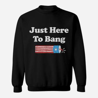 Funny Fourth Of July 4Th Of July I'm Just Here To Bang Sweatshirt | Crazezy DE