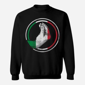 Funny Italy Hand Gesture Italian Flag Sweatshirt | Crazezy