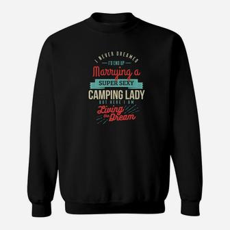 Funny Married To A Camping Lady For Women Men Sweatshirt | Crazezy