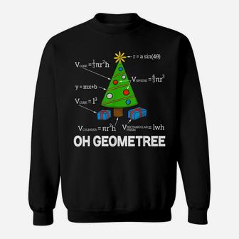 Funny Math Geometry Christmas Tree Geometree Teacher Shirt Sweatshirt | Crazezy