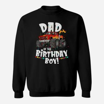 Funny Monster Truck Dad Of The Birthday Boy Gift For Him Sweatshirt | Crazezy