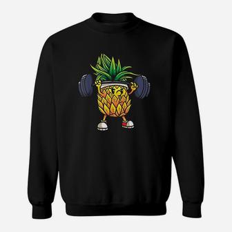 Funny Pineapple Powerlifting Weightlifting Sweatshirt | Crazezy CA