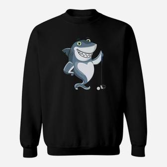 Funny Shark Playing Golf Fathers Day Gift Premium Sweatshirt | Crazezy UK