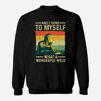 Funny Vintage Welding Design For Men Dad Blacksmith Worker Sweatshirt | Crazezy