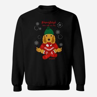 Funny Yoga Christmas Dog Cocker Spaniel Lover Sweatshirt | Crazezy UK