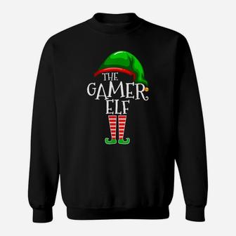 Gamer Elf Family Matching Group Christmas Gift Video Game Sweatshirt | Crazezy