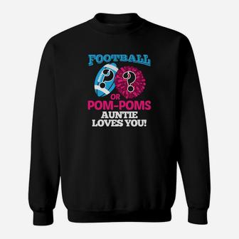 Gender Reveal For Auntie Football Cheerleader Sweatshirt | Crazezy