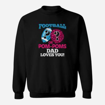 Gender Reveal For Dad Football Cheerleader Sweatshirt | Crazezy