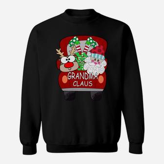 Grandma Claus Santa Car Christmas Funny Family Matching Sweatshirt Sweatshirt | Crazezy