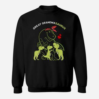 Great Grandmasaurus Great Grandma Tyrannosaurus Dinosaur Sweatshirt | Crazezy CA