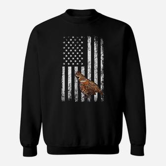 Grouse American Flag, Bird Hunting Grouse Sweatshirt | Crazezy