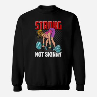 Gymnastic Girl Strong Not Skinny Motivation Sweat Shirt | Crazezy CA