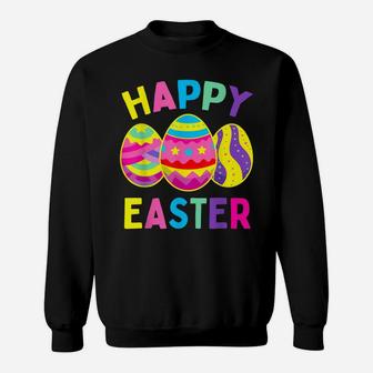 Happy Easter Day, Cute Colorful Egg Hunting Women Boys Girls Sweatshirt | Crazezy UK
