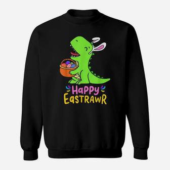 Happy Eastrawr Dinosaur Clothing Easter Day Gift Boys Kids Sweatshirt | Crazezy AU