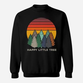 Happy Little Tree Bob Style Vintage Forests Earth Day Gifts Sweatshirt | Crazezy UK