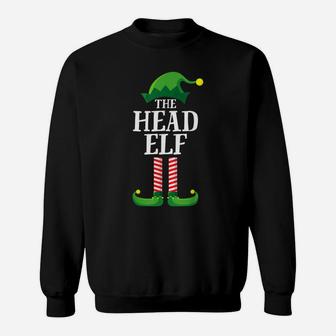 Head Elf Matching Family Group Christmas Party Pajama Sweatshirt | Crazezy DE