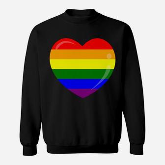 Heart Pocket Lgbt Flag Cute Gay Pride Rainbow Glbt Gift Sweatshirt Sweatshirt | Crazezy