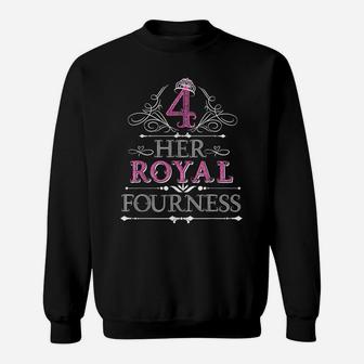 Her Royal Fourness Shirt 9Th Birthday Shirt Girl Pink Crown Sweatshirt | Crazezy DE