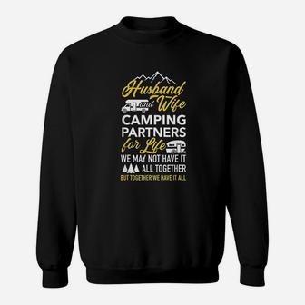 Husband And Wife Camping Partners For Life Rv Trailer Sweatshirt | Crazezy